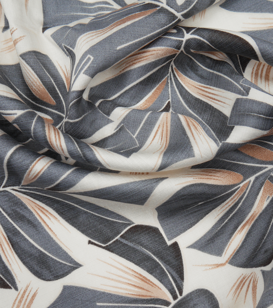 Printed Bamboo Cotton $16.00p/m - Monstera Leaf Black