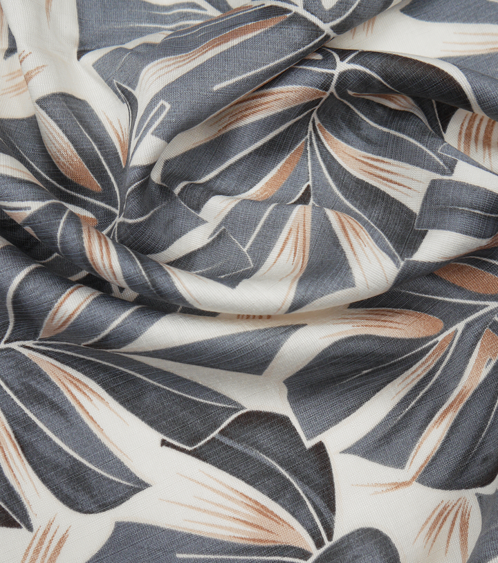 Printed Bamboo Cotton $16.00p/m - Monstera Leaf Black