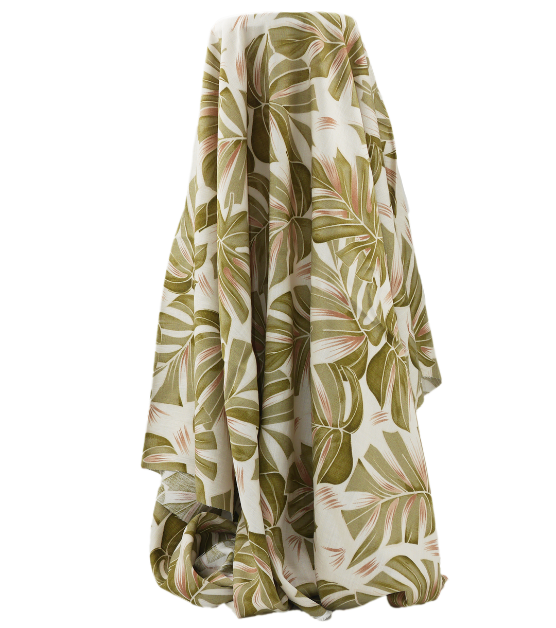Printed Bamboo Cotton $16.00p/m - Monstera Leaf Green
