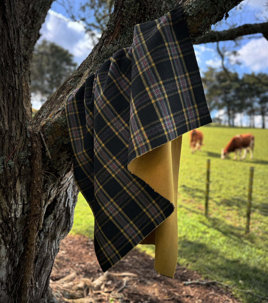 DOUBLE FACED CHECK WOOL $24.00P/M - Ochre Trail