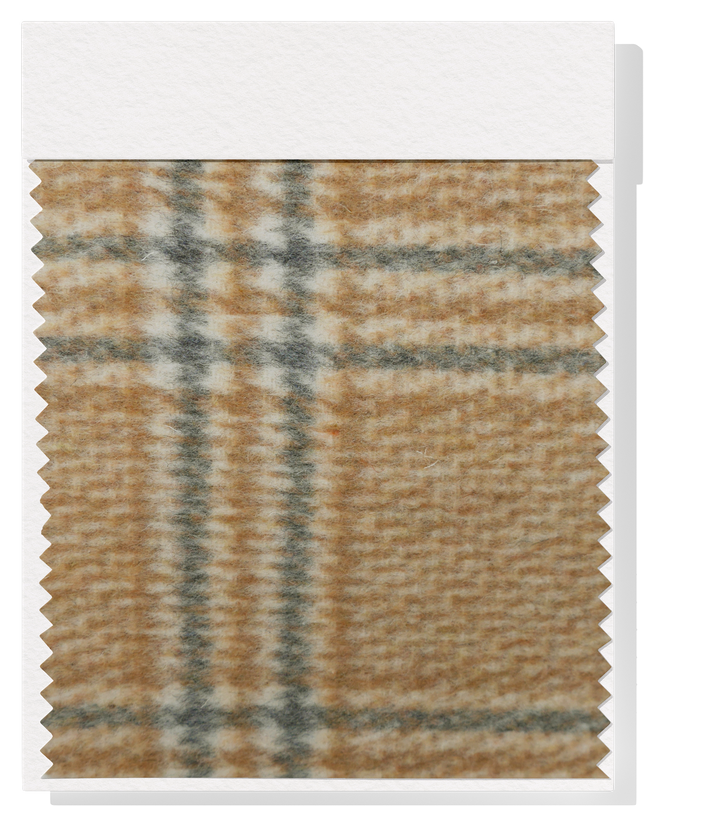 DOUBLE FACED CHECK WOOL $24.00P/M - Oatmeal