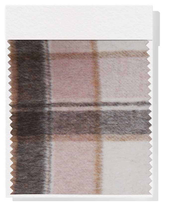 DOUBLE FACED CHECK WOOL $24.00P/M - Blush