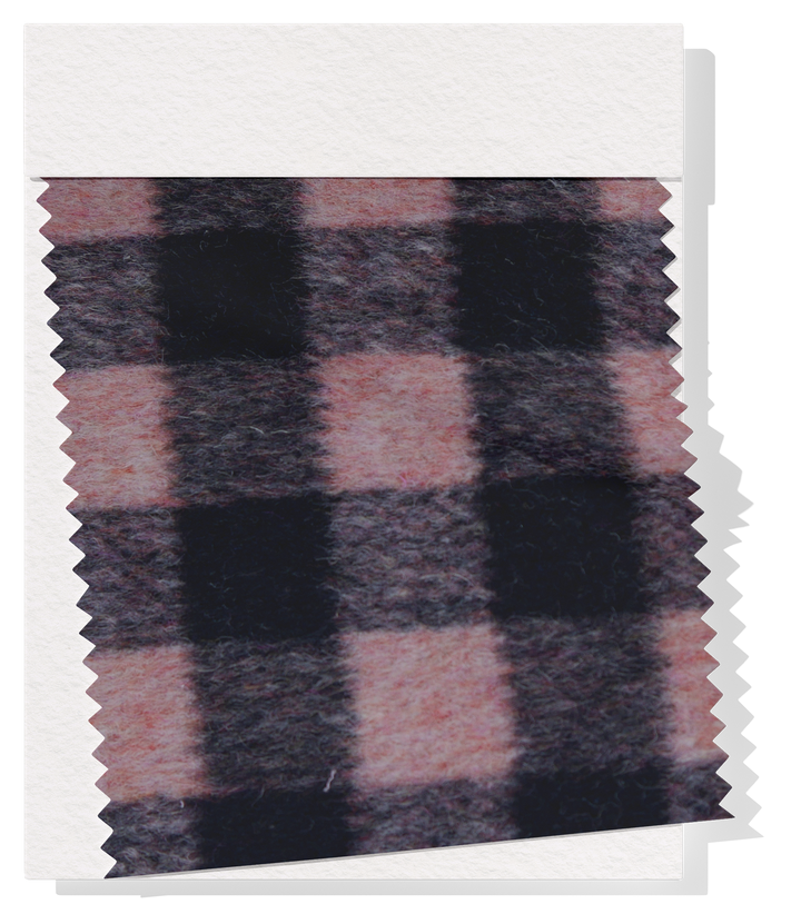 DOUBLE FACED CHECK WOOL $24.00P/M - Blush Buffalo
