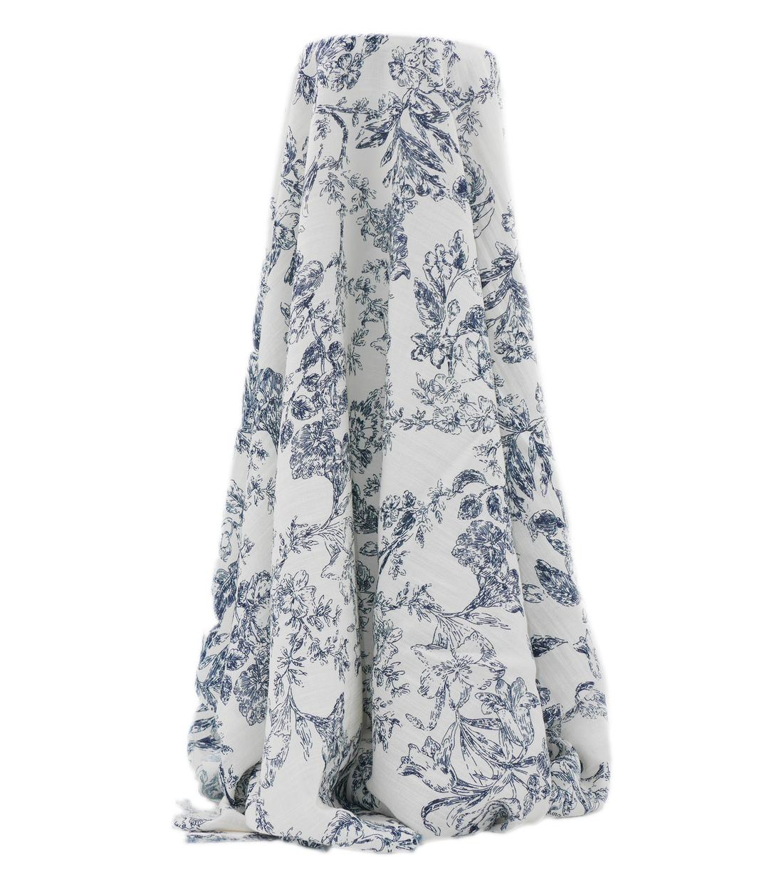 Printed Linen Cotton $24.00p/m - Meadow Toile
