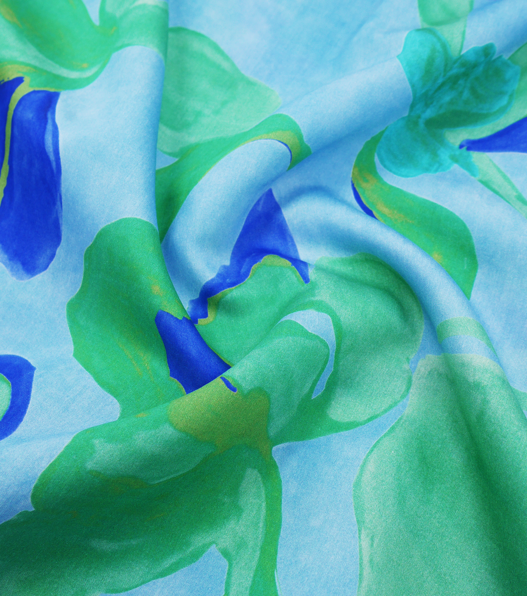 Printed Nylon/Rayon $18.00p/m - Zarah Blue