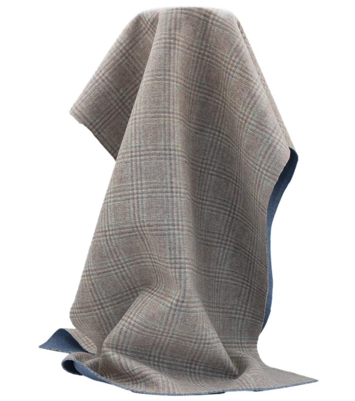 DOUBLE FACED CHECK WOOL $24.00P/M -Forest Mist
