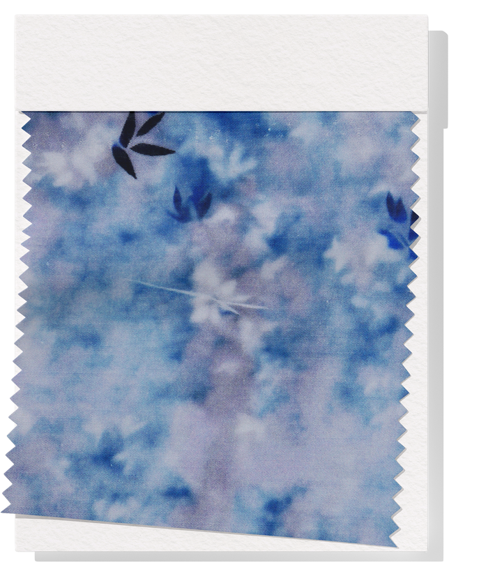 Printed Cotton Linen $16.00p/m - Blue Dawn Petals