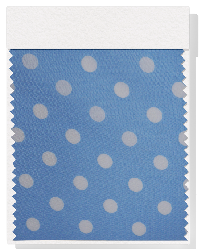 PRINTED RAYON $12.00P/M - Sky Polka