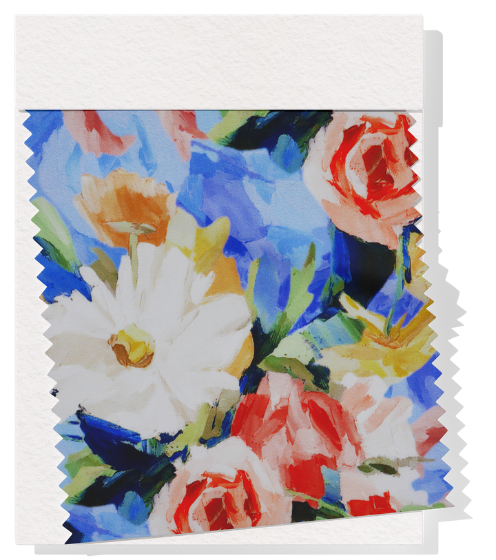 DIGITAL PRINTED COTTON POPLIN $14.00P/M - Meadow Watercolour