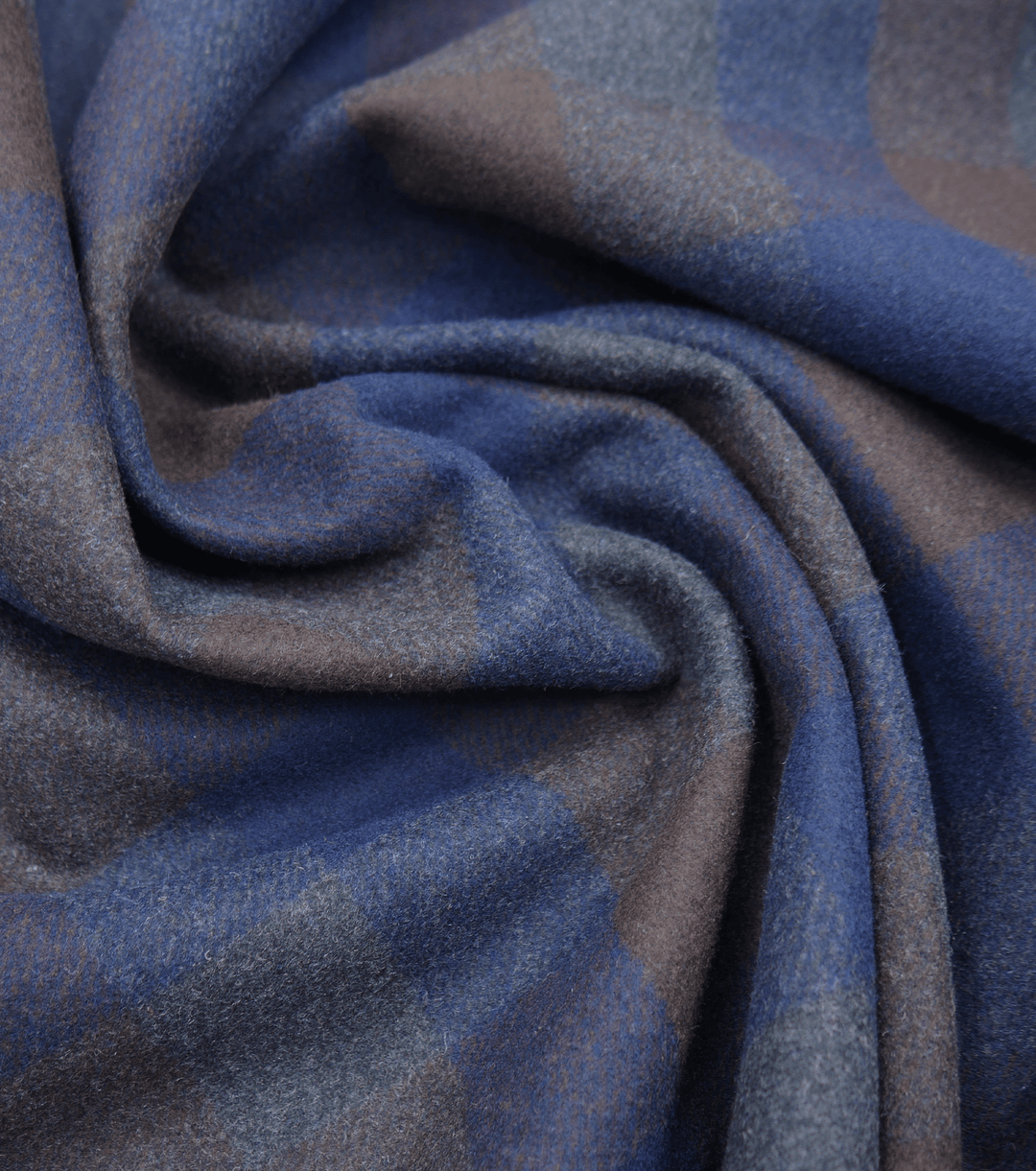 CHECKED WOOL $18.00P/M - Midnight Harbour - The Fabric Shop
