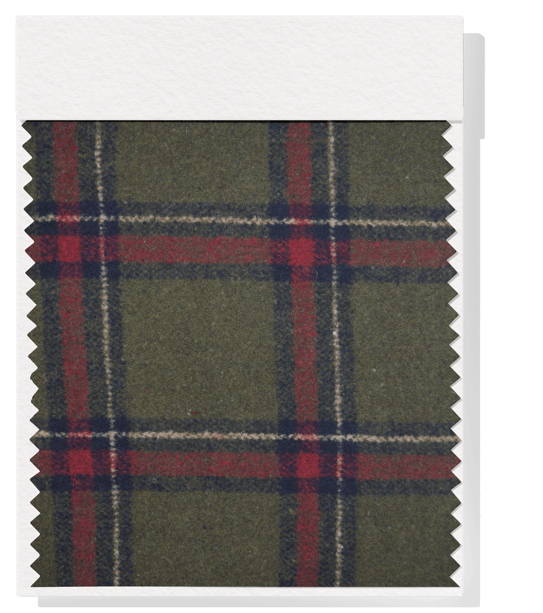 CHECKED WOOL $18.00P/M - Olive & Burgundy Check - The Fabric Shop
