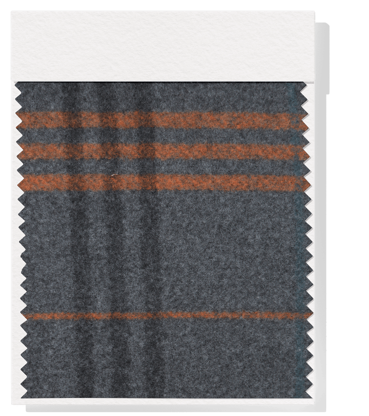 Checked Wool $25.00p/m - Grey, Orange &amp; Teal (WC24) - The Fabric Shop