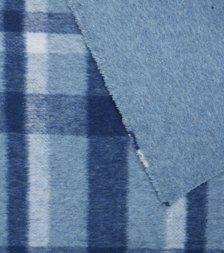 DOUBLE FACED CHECK WOOL $24.00P/M - Coastal Blues