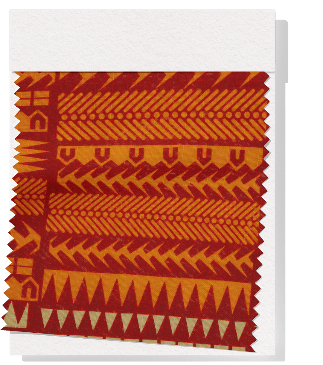 Cotton Dobby Pacific Print $10.00p/m - Design  8 Orange & Brown - The Fabric Shop