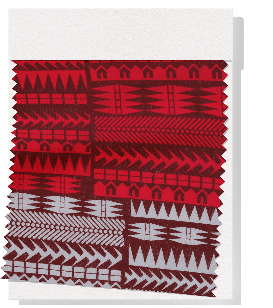 Cotton Dobby Pacific Print $10.00p/m - Design  8 Red & Maroon - The Fabric Shop