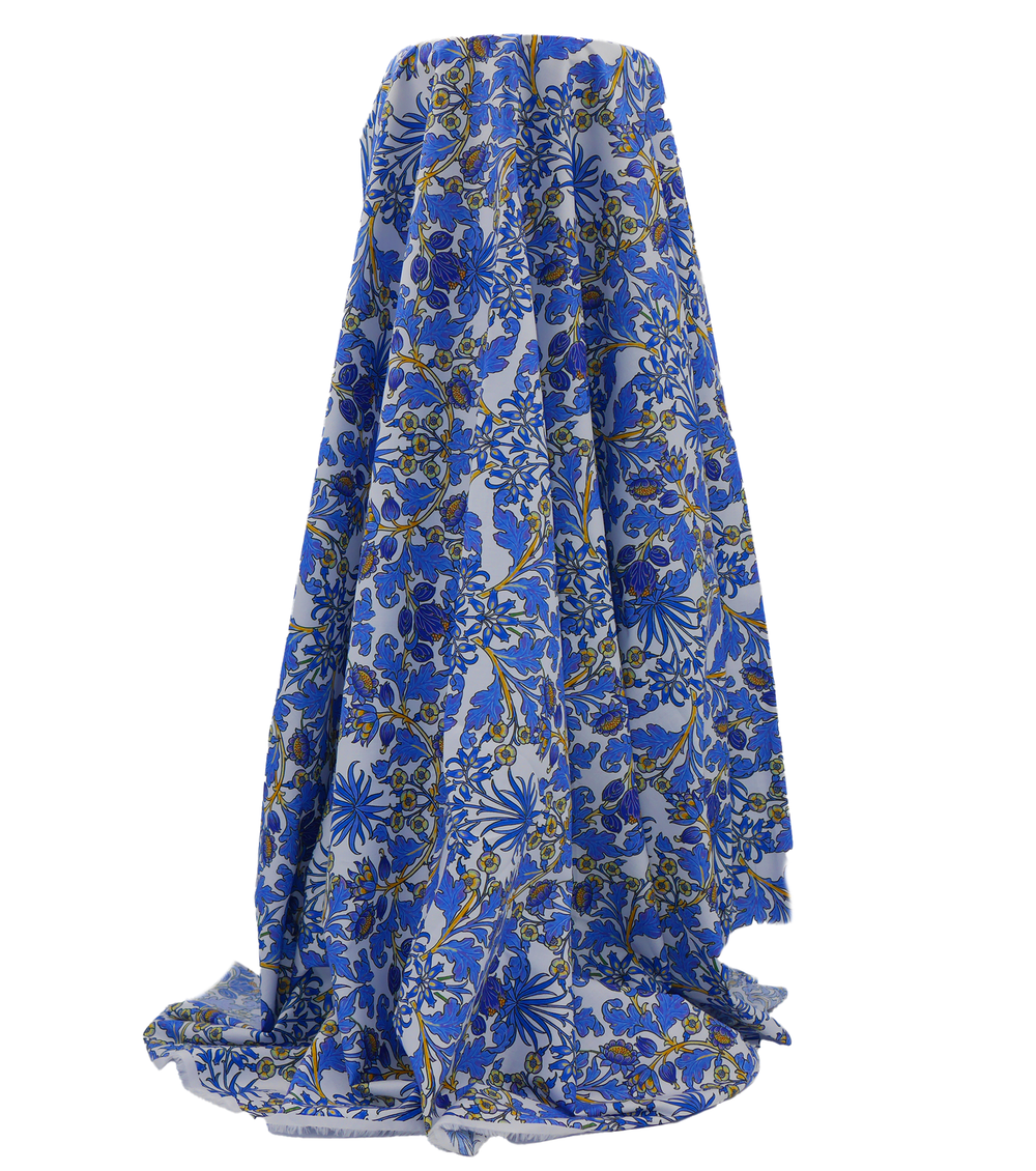 DIGITAL PRINTED COTTON POPLIN $14.00P/M - Azure Heirloom Garden - The Fabric Shop