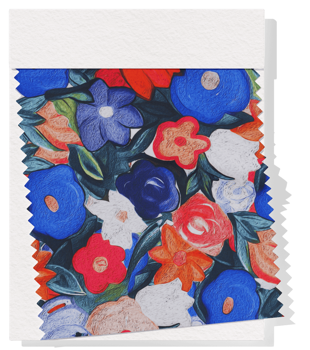 Digital Printed Cotton Poplin $14.00p/m - Bold Painterly Blooms - The Fabric Shop