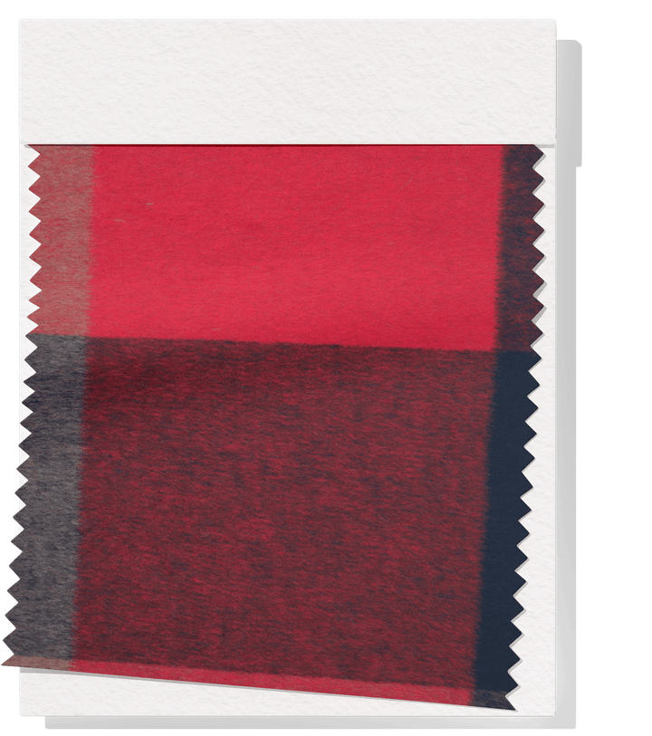 DOUBLE FACED CHECK WOOL $24.00P/M - Buffalo Check Red &amp; Charcoal - The Fabric Shop