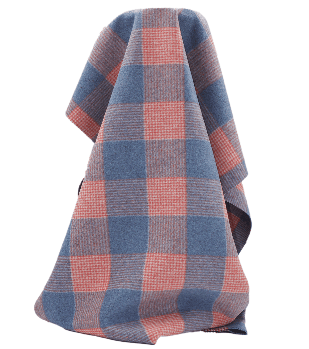 DOUBLE FACED CHECK WOOL $24.00P/M - Retro red & blue - The Fabric Shop
