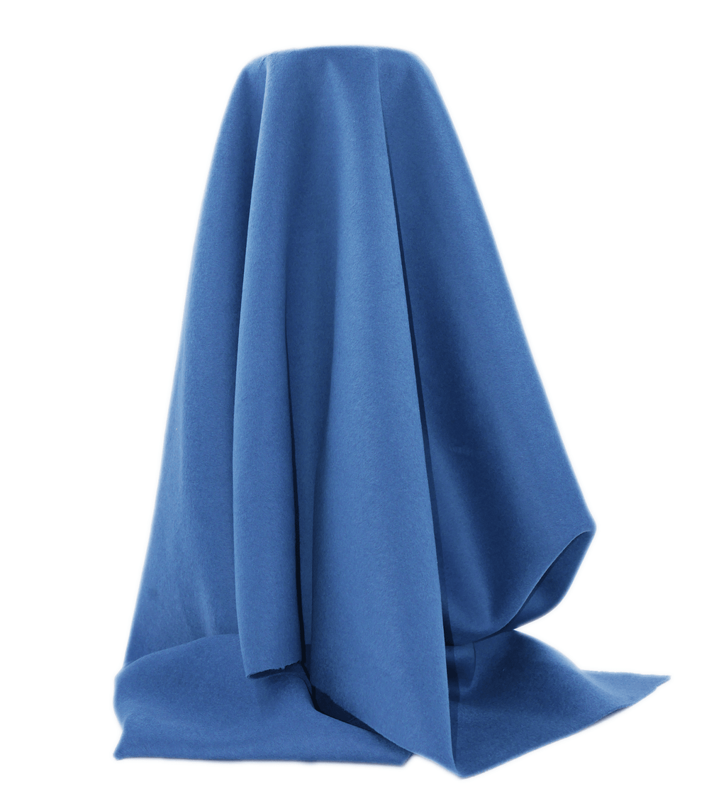 DOUBLE FACED WOOL $24.00P/M - Cornflower Blue - The Fabric Shop