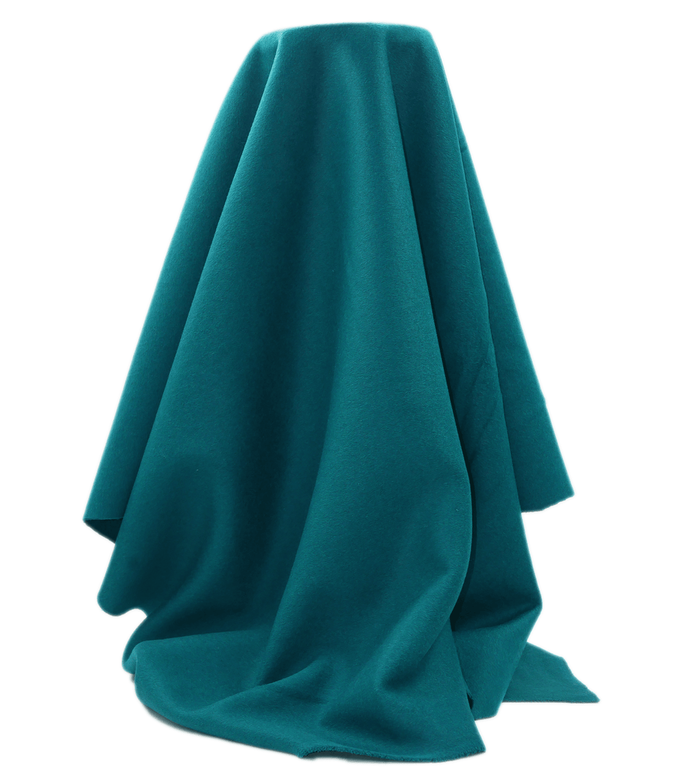 DOUBLE FACED WOOL $24.00P/M - Peacock Teal - The Fabric Shop