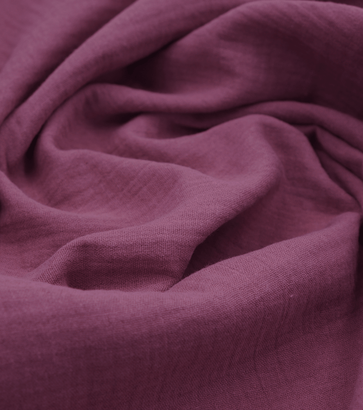 DOUBLE MUSLIN $14.00P/M - Boysenberry - The Fabric Shop