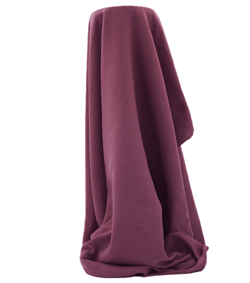 DOUBLE MUSLIN $14.00P/M - Boysenberry - The Fabric Shop