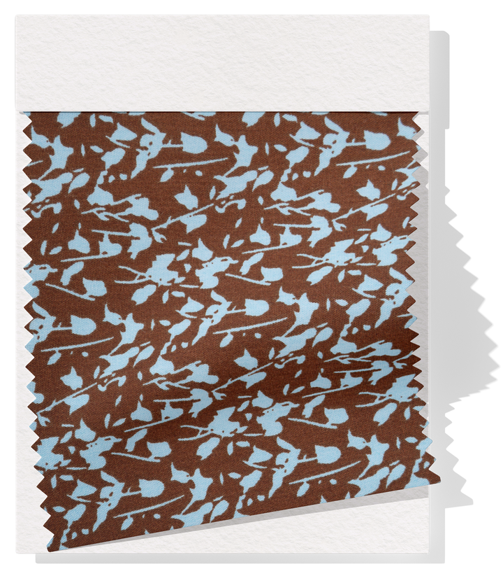 PRINTED RAYON $12.00P/M - COCOA SKY CONFETTI