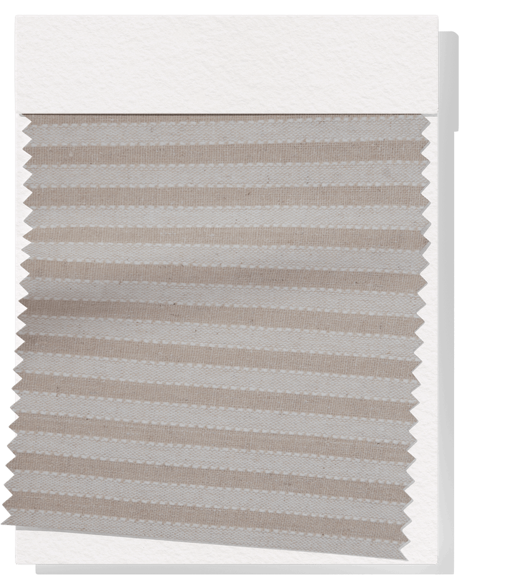LINEN / COTTON $16.00P/M - Driftwood Stripe - The Fabric Shop