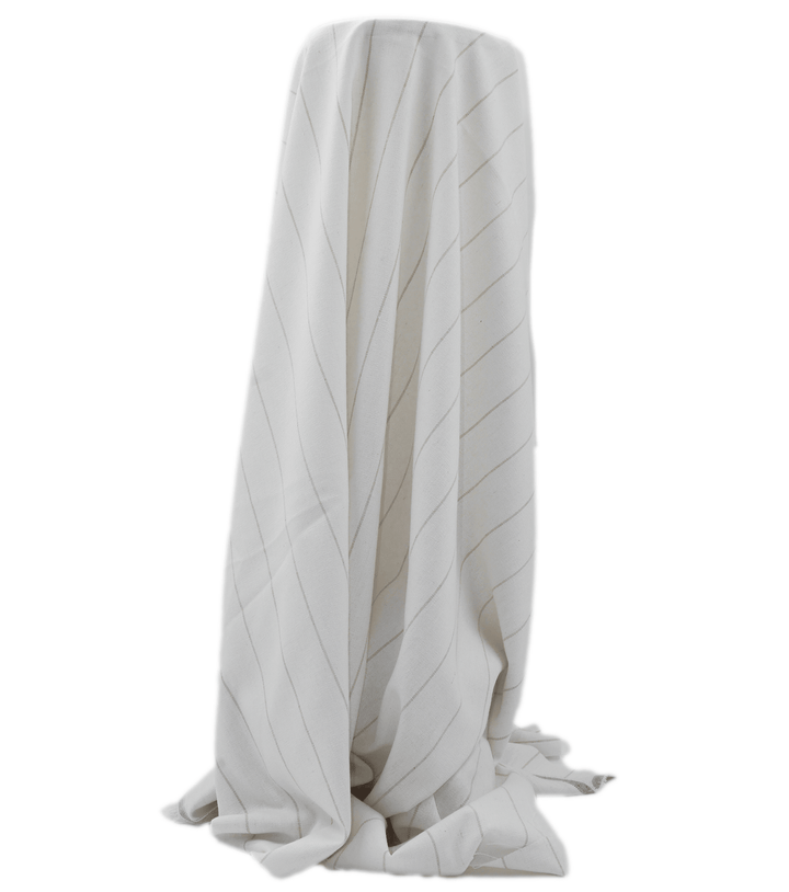 LINEN / COTTON $16.00P/M - Salt Linen Stripe - The Fabric Shop