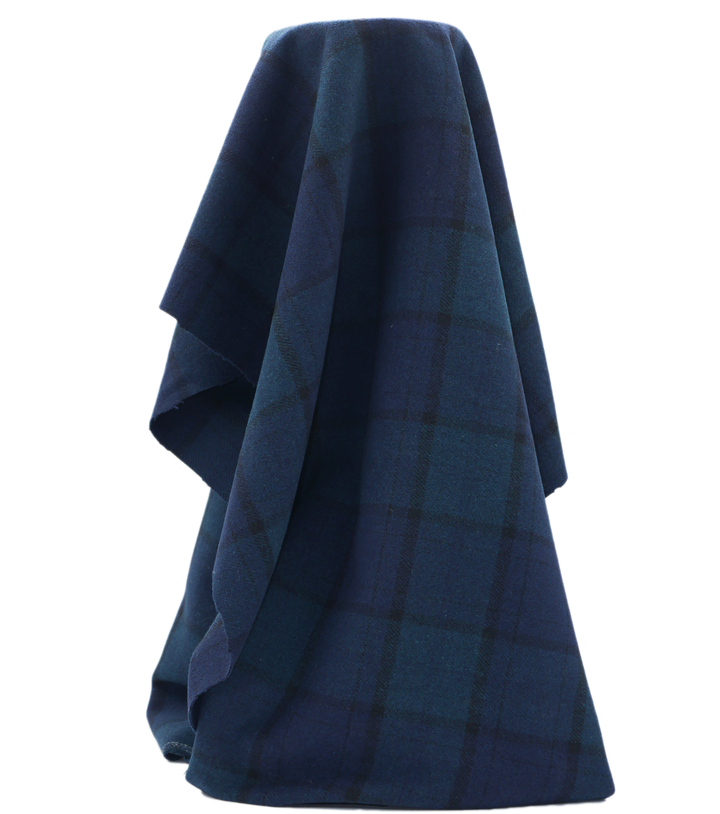 CHECKED WOOL $18.00P/M - Midnight Shadow