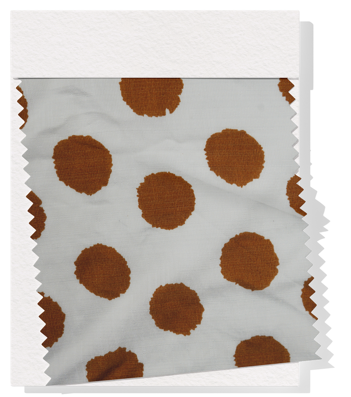 VISCOSE PRINT $16.00P/M -  Terracotta Pebble