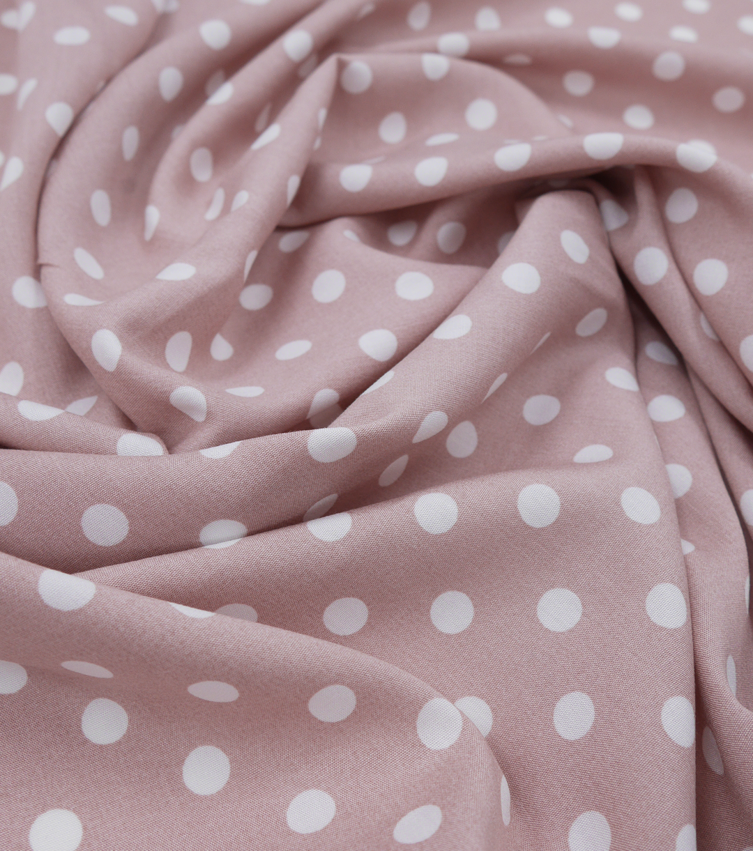 PRINTED RAYON $12.00P/M - Blush Polka