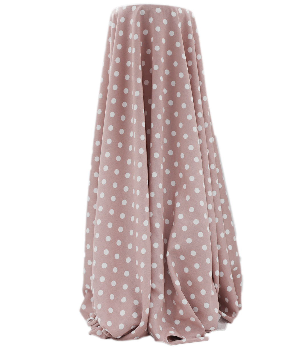 PRINTED RAYON $12.00P/M - Blush Polka