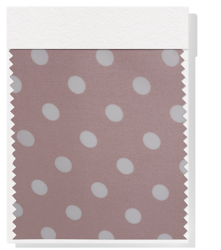 PRINTED RAYON $12.00P/M - Blush Polka