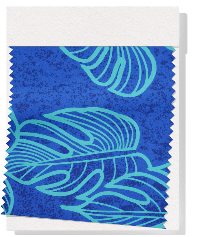 POLYESTER / COTTON PACIFIC PRINT $3.00P/M - BLUE - The Fabric Shop