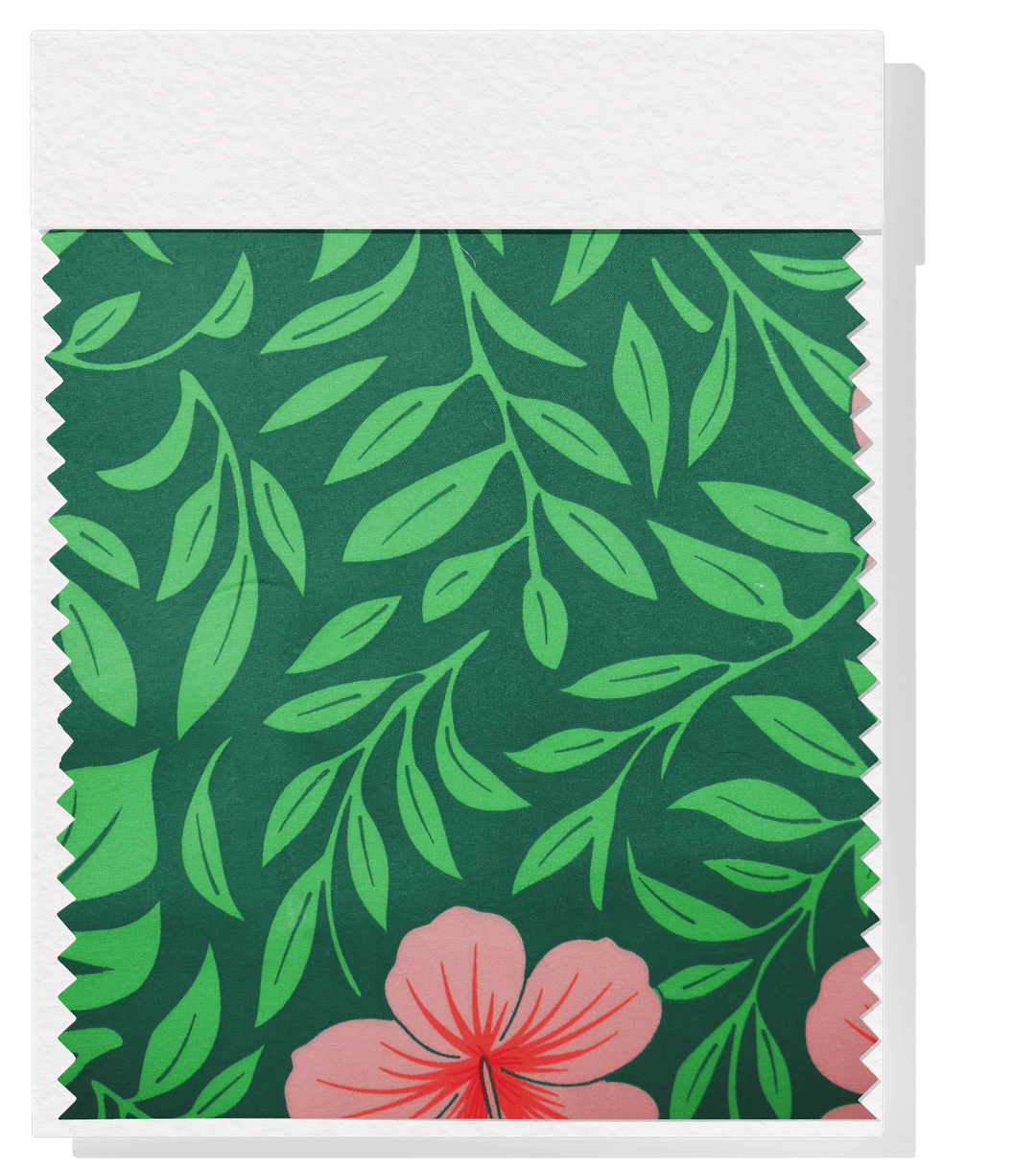 POLYESTER / COTTON PACIFIC PRINT $3.00P/M - GREEN & PINK - The Fabric Shop