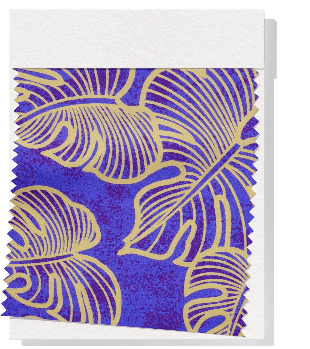 POLYESTER / COTTON PACIFIC PRINT $3.00P/M - purple & gold - The Fabric Shop