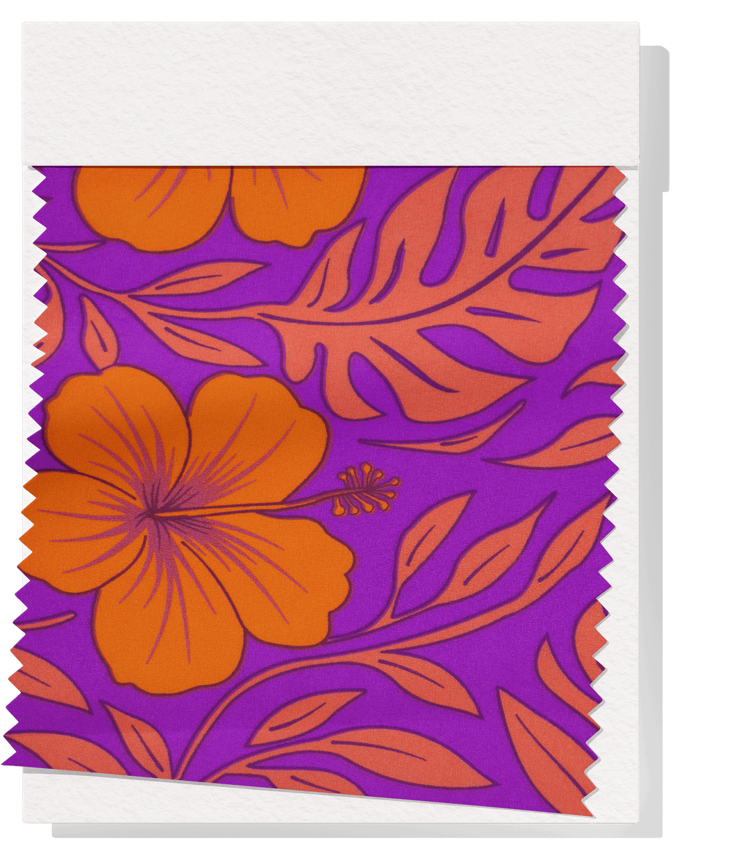 POLYESTER / COTTON PACIFIC PRINT $3.00P/M - Purple & Orange - The Fabric Shop
