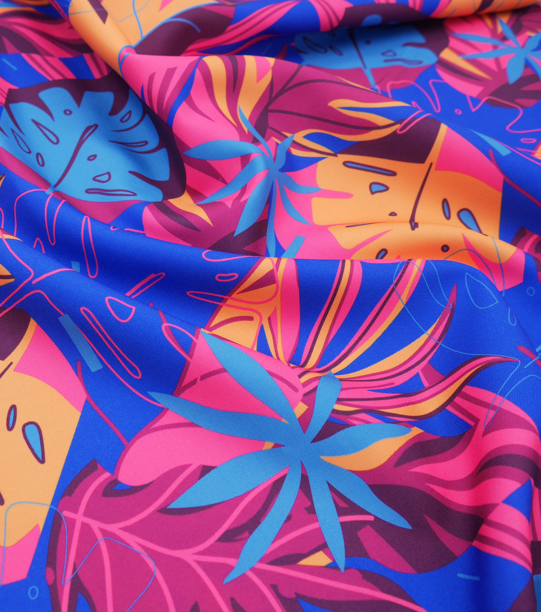 Polyester Mini Matt Pacific Print $9.00p/m Design 12 - The Fabric Shop