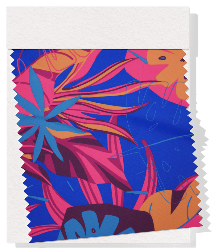 Polyester Mini Matt Pacific Print $9.00p/m Design 12 - The Fabric Shop
