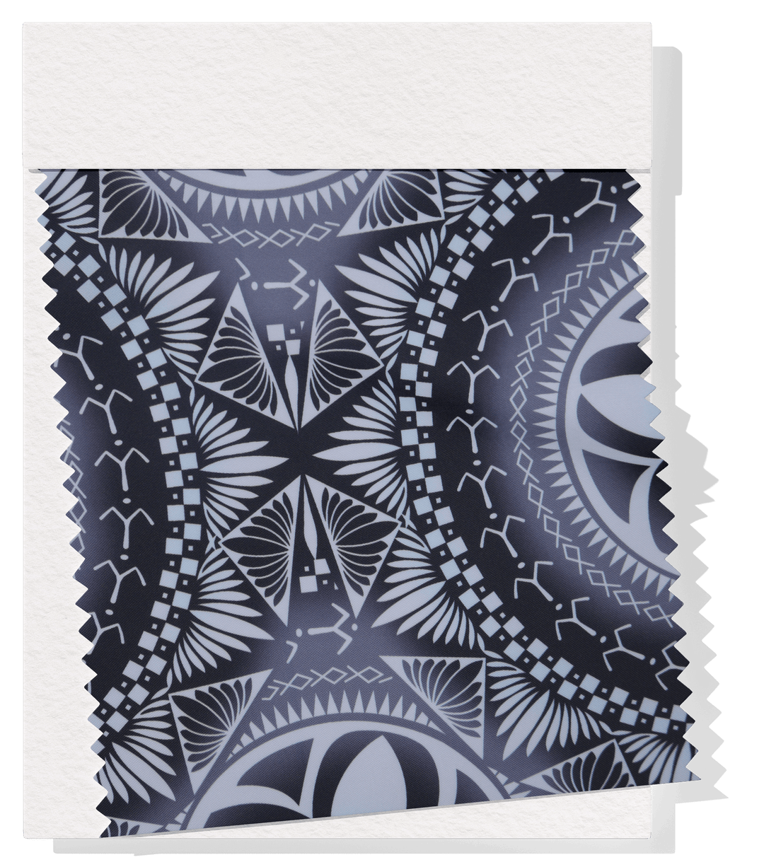 Polyester Mini Matt Pacific Print $9.00p/m Design 17 - The Fabric Shop