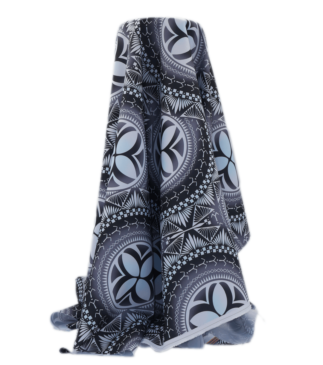 Polyester Mini Matt Pacific Print $9.00p/m Design 17 - The Fabric Shop