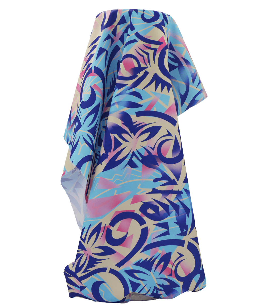 Polyester Mini Matt Pacific Print $9.00p/m Design 4 - The Fabric Shop