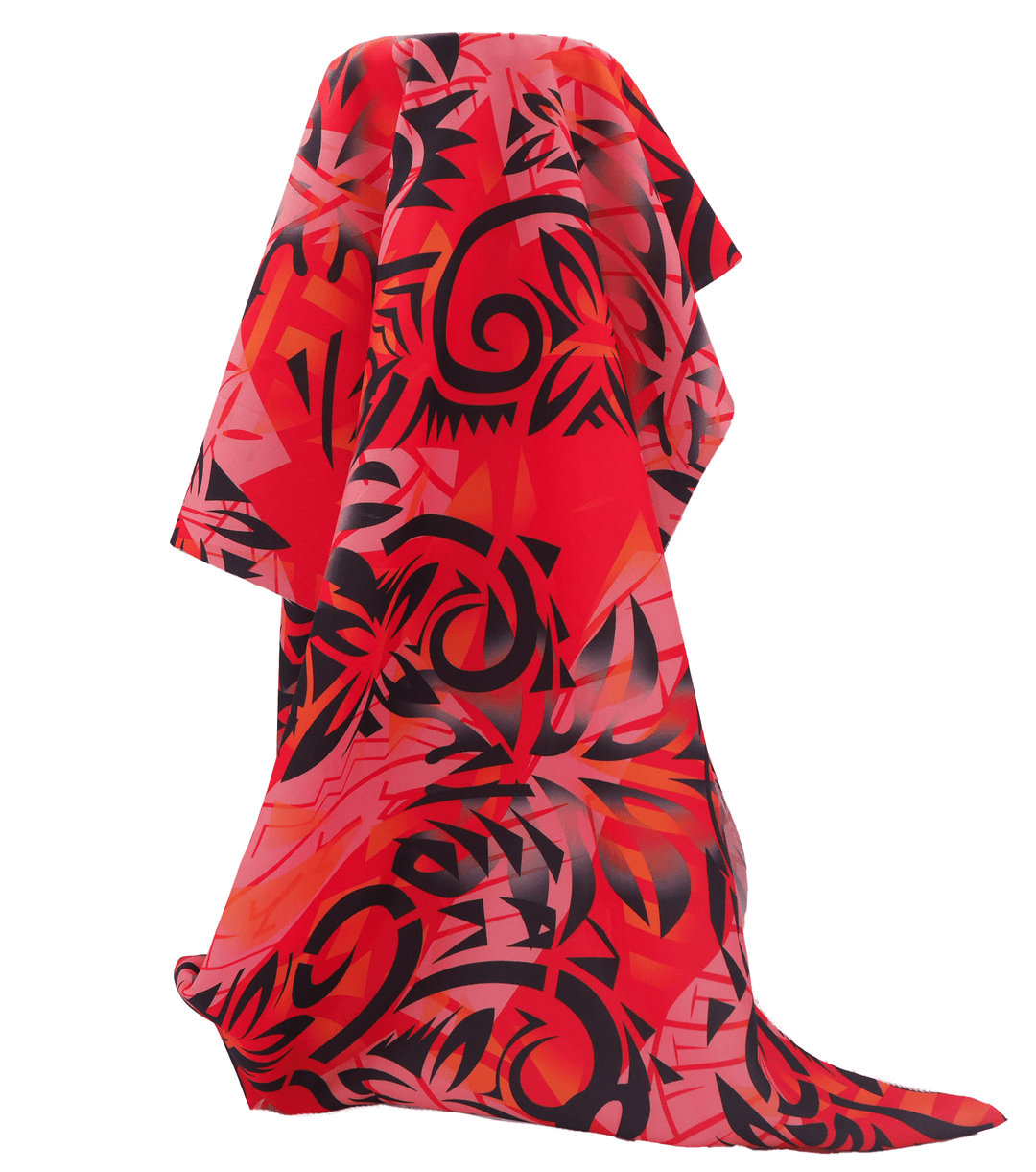 Polyester Mini Matt Pacific Print $9.00p/m Design 6 - The Fabric Shop