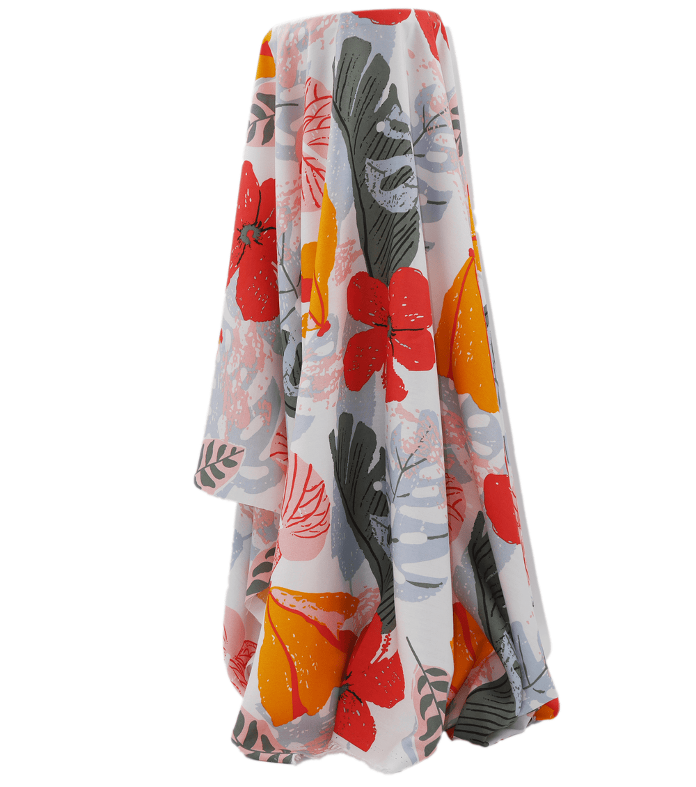 Printed Rayon $12.00p/m - Elsie White - The Fabric Shop
