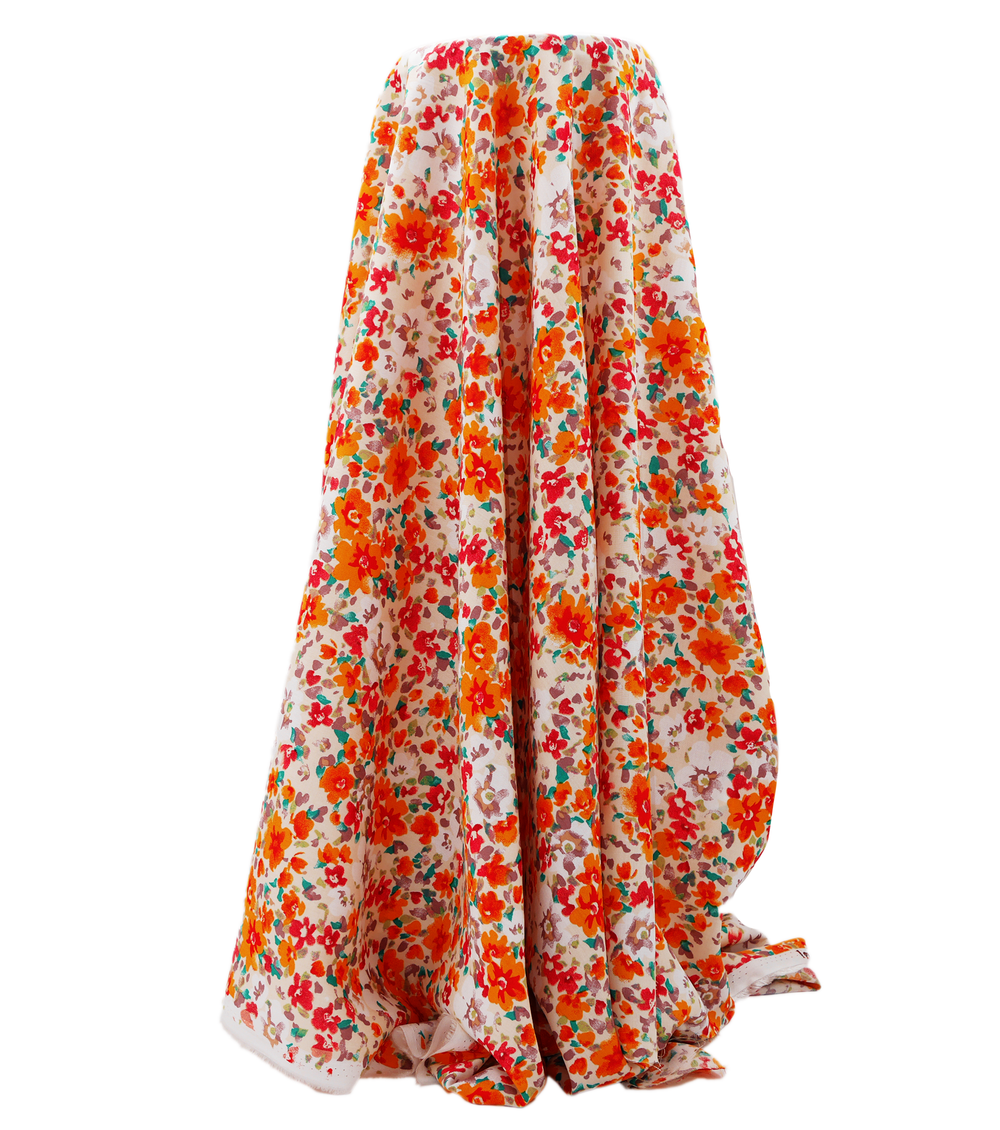 Printed Rayon $12.00p/m - Gia Cream - The Fabric Shop
