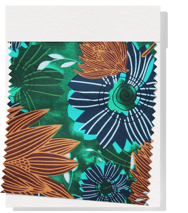 Printed Rayon $12.00p/m - Stevie Green - The Fabric Shop