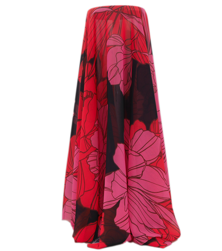 PRINTED POLYESTER $5.00P/M - Electric Peony