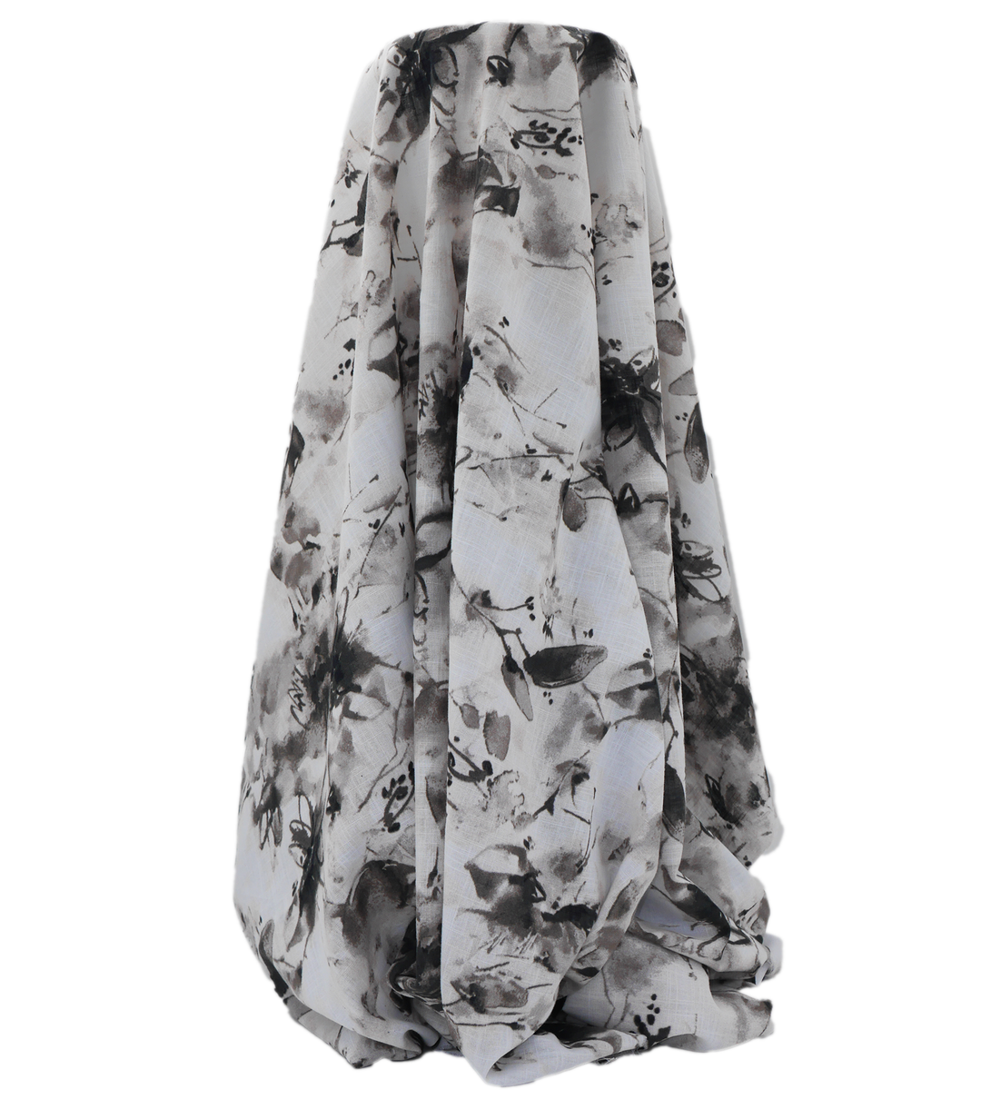 Printed Cotton Linen $16.00p/m - Ink Bloom Field